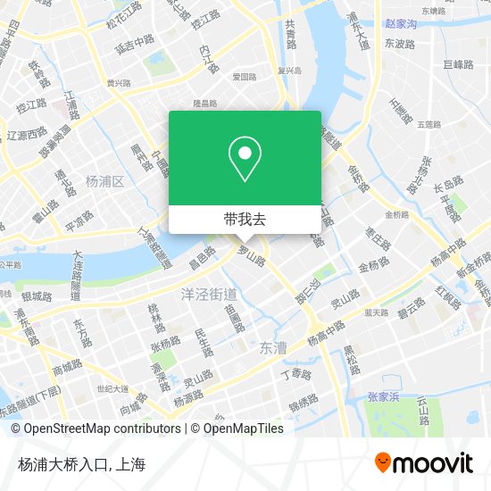 杨浦大桥入口地图