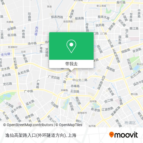 逸仙高架路入口(外环隧道方向)地图