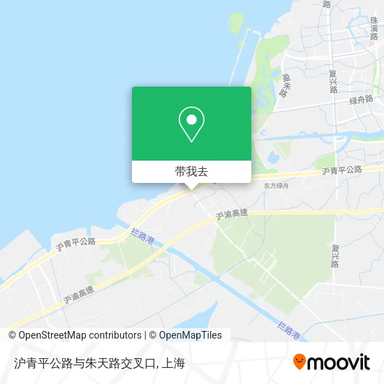 沪青平公路与朱天路交叉口地图