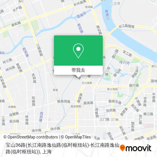 宝山36路(长江南路逸仙路(临时枢纽站)-长江南路逸仙路(临时枢纽站))地图