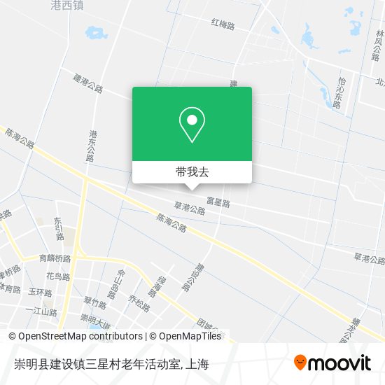 崇明县建设镇三星村老年活动室地图