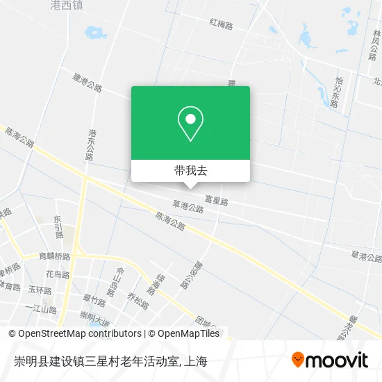崇明县建设镇三星村老年活动室地图