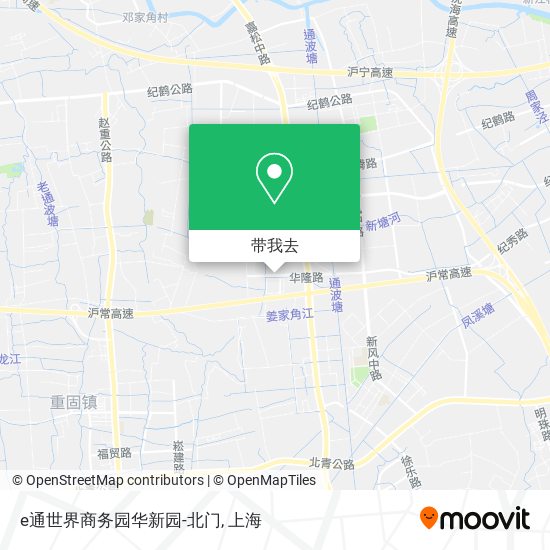 e通世界商务园华新园-北门地图