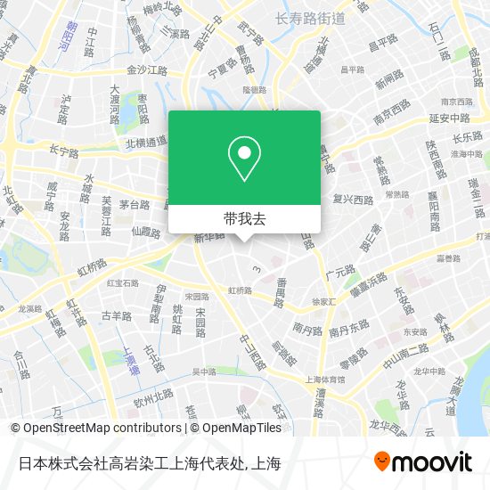 日本株式会社高岩染工上海代表处地图
