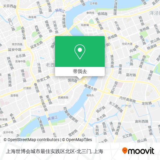 上海世博会城市最佳实践区北区-北三门地图