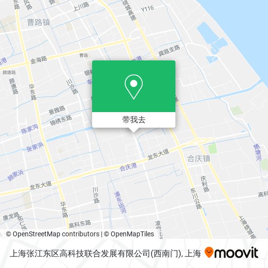 上海张江东区高科技联合发展有限公司(西南门)地图