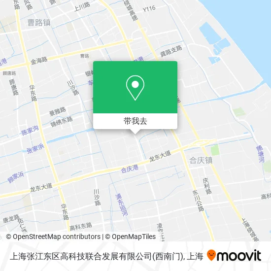 上海张江东区高科技联合发展有限公司(西南门)地图