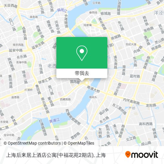 上海后来居上酒店公寓(中福花苑2期店)地图