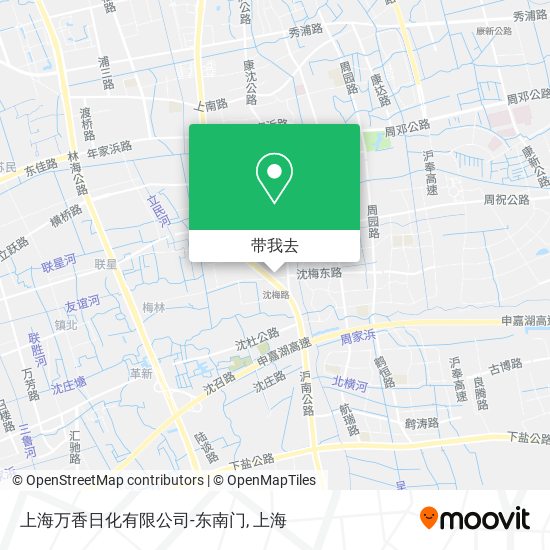 上海万香日化有限公司-东南门地图
