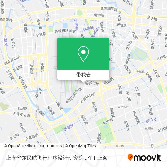 上海华东民航飞行程序设计研究院-北门地图