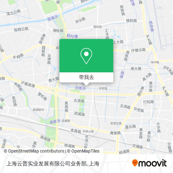 上海云普实业发展有限公司业务部地图