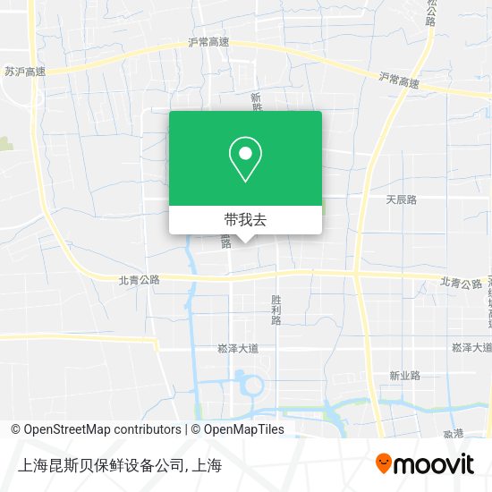 上海昆斯贝保鲜设备公司地图