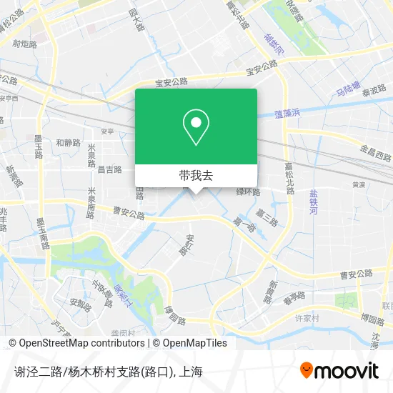 谢泾二路/杨木桥村支路(路口)地图
