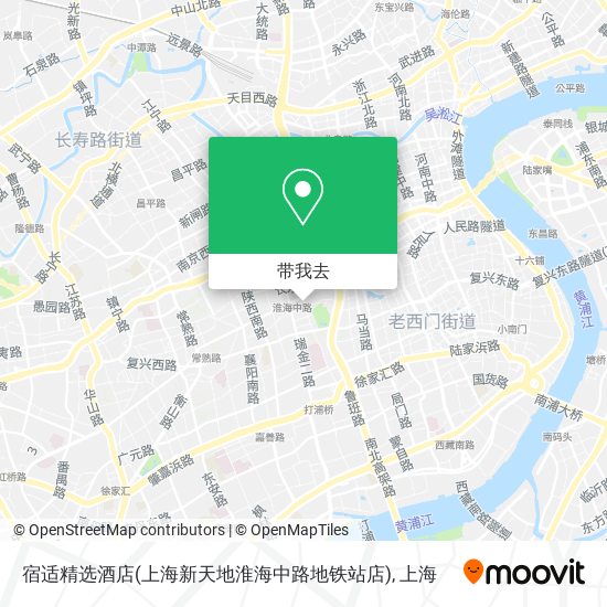 宿适精选酒店(上海新天地淮海中路地铁站店)地图
