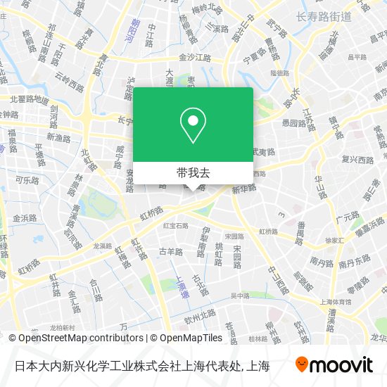 日本大内新兴化学工业株式会社上海代表处地图