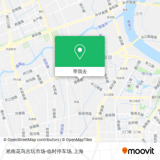 淞南花鸟古玩市场-临时停车场地图