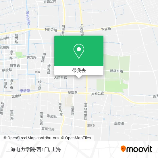 上海电力学院-西1门地图