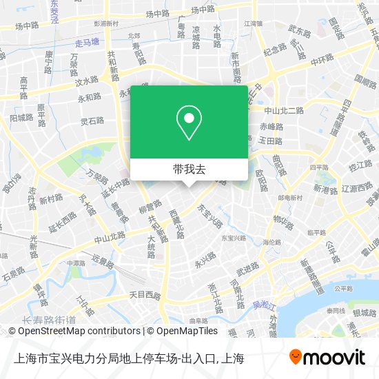 上海市宝兴电力分局地上停车场-出入口地图