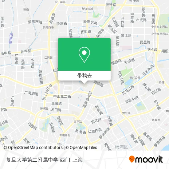 复旦大学第二附属中学-西门地图