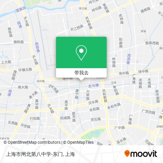 上海市闸北第八中学-东门地图