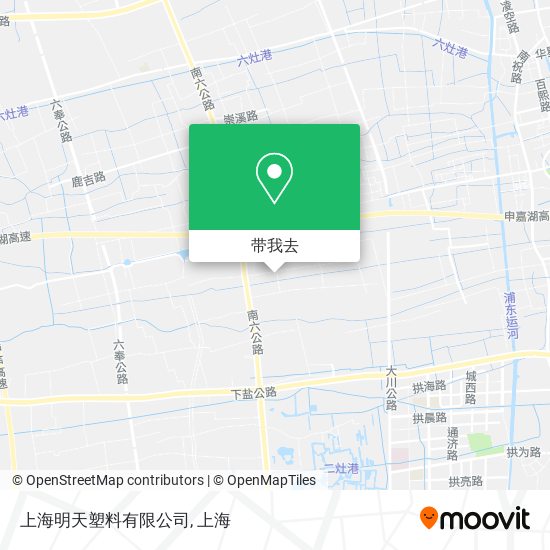 上海明天塑料有限公司地图