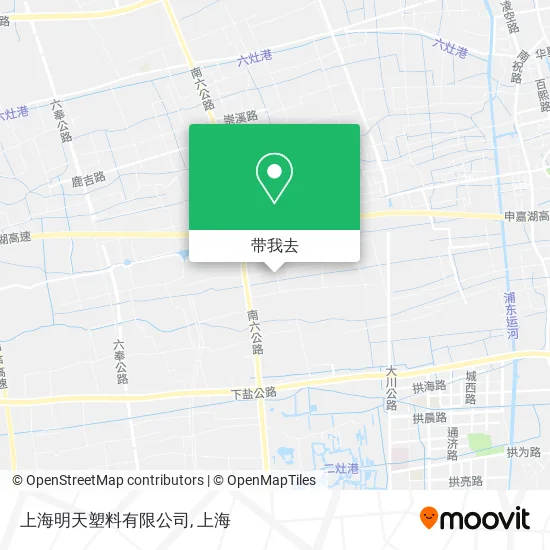 上海明天塑料有限公司地图
