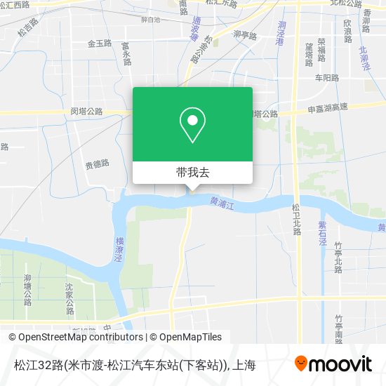松江32路(米市渡-松江汽车东站(下客站))地图