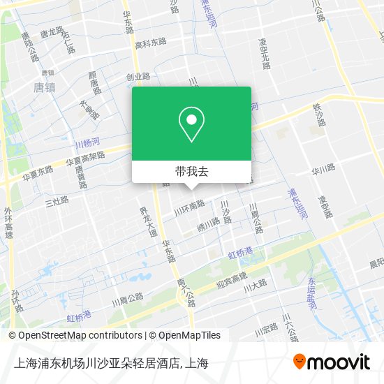 上海浦东机场川沙亚朵轻居酒店地图