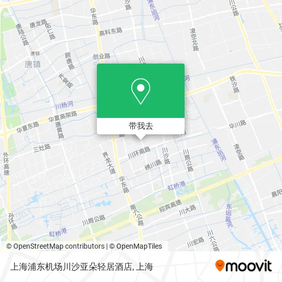 上海浦东机场川沙亚朵轻居酒店地图