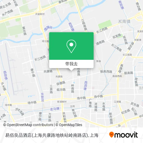 易佰良品酒店(上海共康路地铁站岭南路店)地图