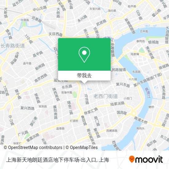 上海新天地朗廷酒店地下停车场-出入口地图