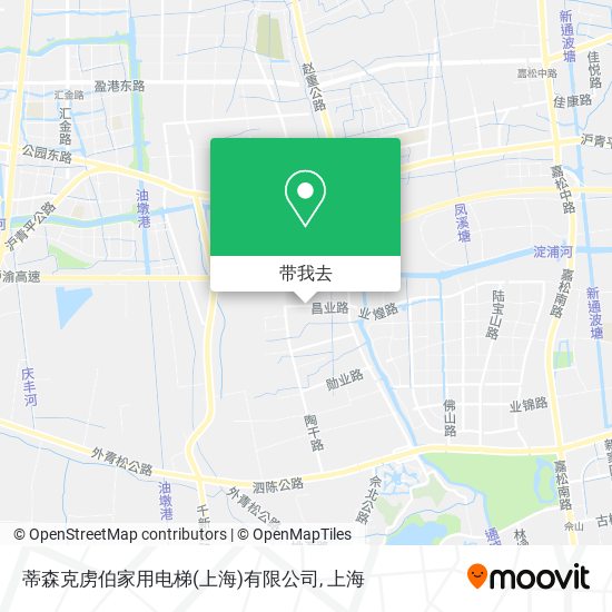 蒂森克虏伯家用电梯(上海)有限公司地图