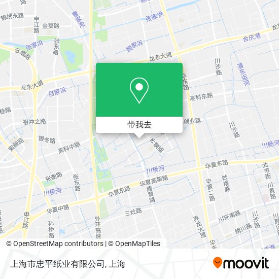 上海市忠平纸业有限公司地图