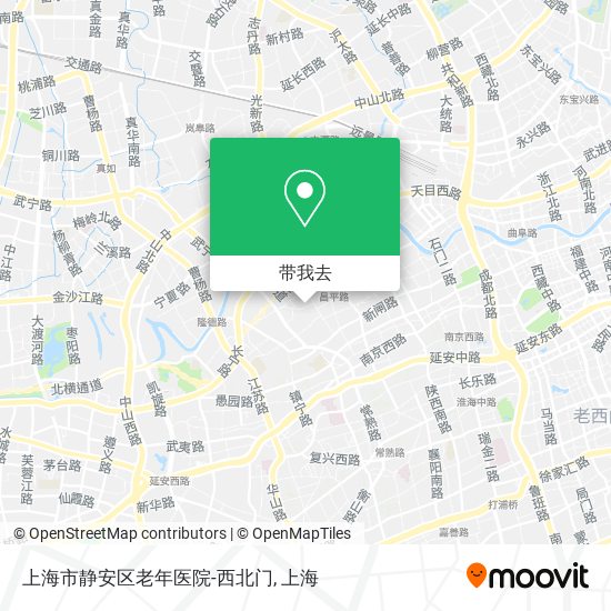 上海市静安区老年医院-西北门地图