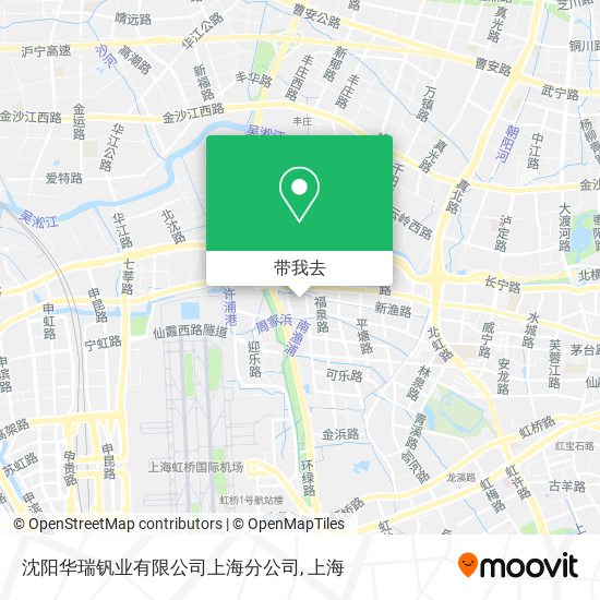 沈阳华瑞钒业有限公司上海分公司地图
