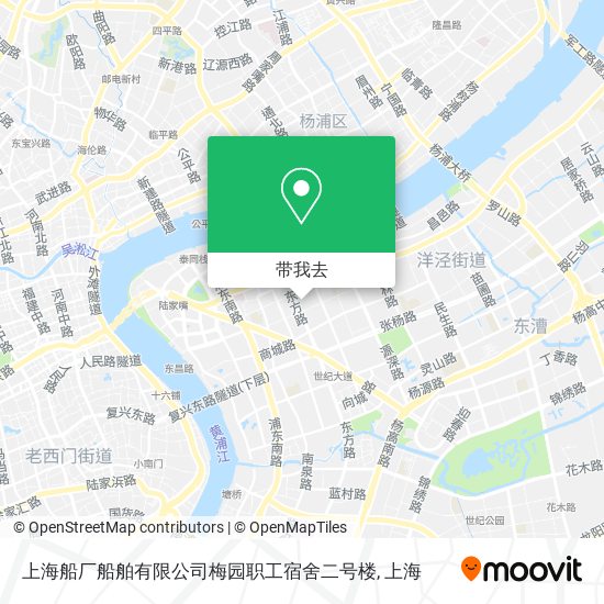 上海船厂船舶有限公司梅园职工宿舍二号楼地图