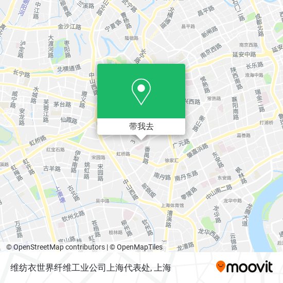 维纺衣世界纤维工业公司上海代表处地图
