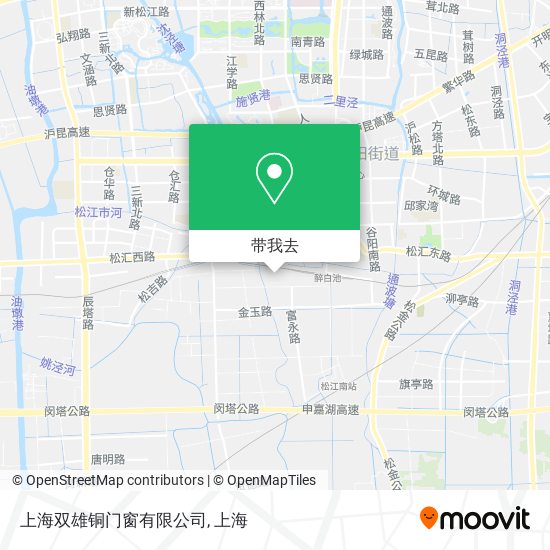 上海双雄铜门窗有限公司地图