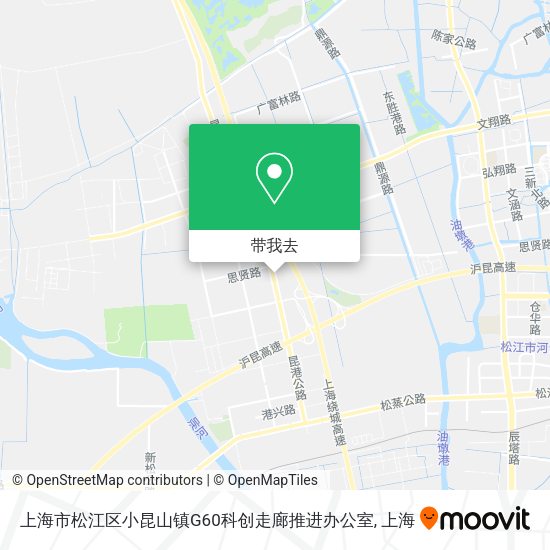 上海市松江区小昆山镇G60科创走廊推进办公室地图