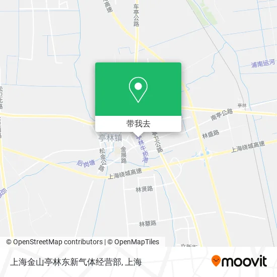 上海金山亭林东新气体经营部地图