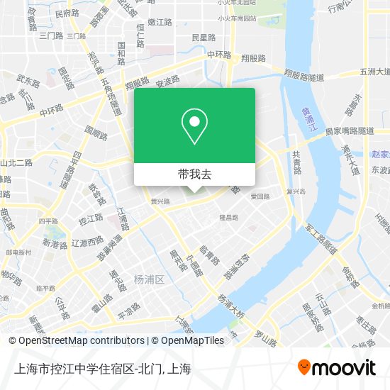 上海市控江中学住宿区-北门地图