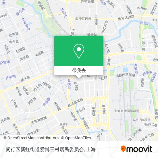 闵行区新虹街道爱博三村居民委员会地图