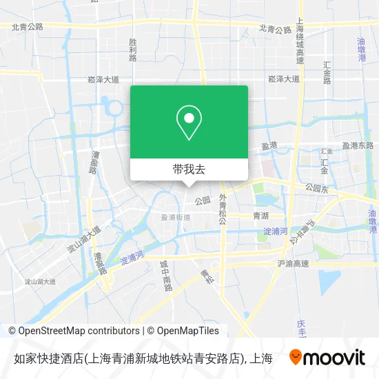 如家快捷酒店(上海青浦新城地铁站青安路店)地图