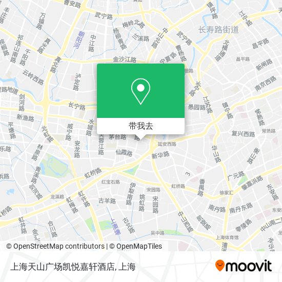 上海天山广场凯悦嘉轩酒店地图