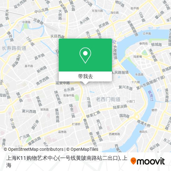 上海K11购物艺术中心(一号线黄陂南路站二出口)地图