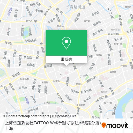 上海岱蓮刺藝社TATTOO-Wei特色民宿(法华镇路分店)地图