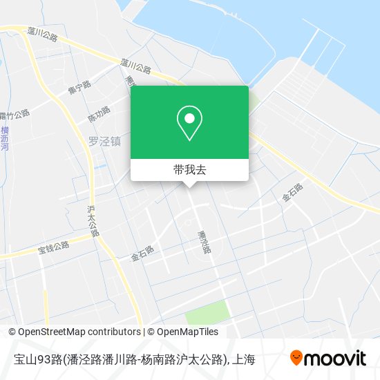 宝山93路(潘泾路潘川路-杨南路沪太公路)地图