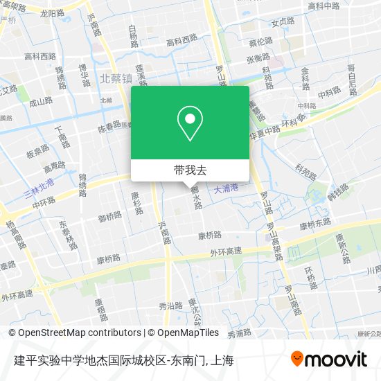 建平实验中学地杰国际城校区-东南门地图