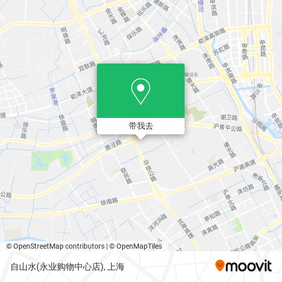 自山水(永业购物中心店)地图
