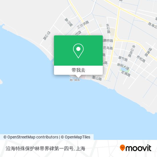 沿海特殊保护林带界碑第一四号地图